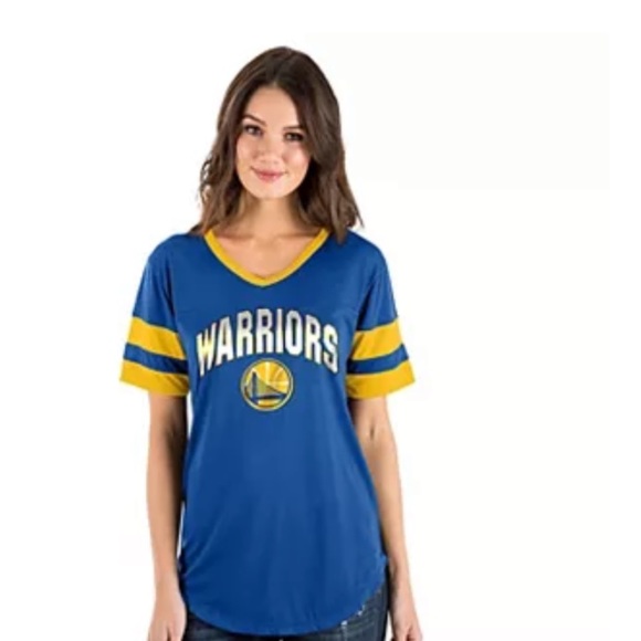 Women’s New Era golden state warriors mesh v-neck top - Picture 5 of 5